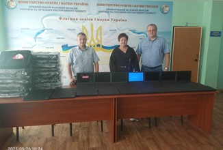 Vitaly And The Ukrainian Team With The NCG Laptop Donation